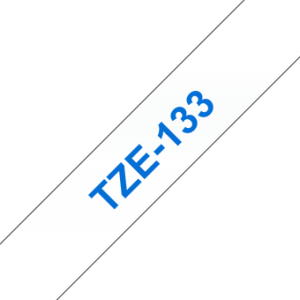 Brother TZe 133 Tape - Blue on Clear - 12mm