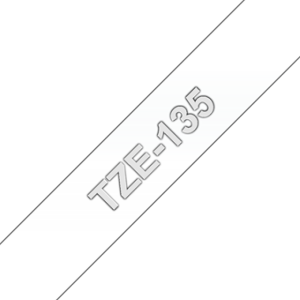 Brother TZe 135 Tape - White on Clear - 12mm