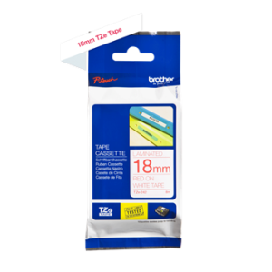 Alternative view of Brother TZe 242 Tape - Red on White - 18mm