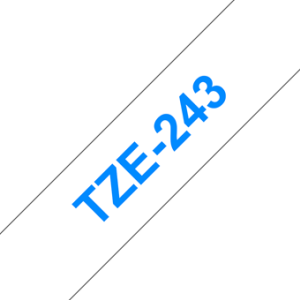 Brother TZe 243 Tape - Blue on White - 18mm