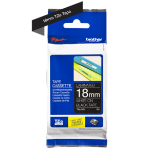 Alternative view of Brother TZe 345 Tape - White on Black - 18mm