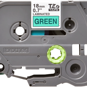 Alternative view of Brother TZe 741 Tape - Black on Green - 18mm