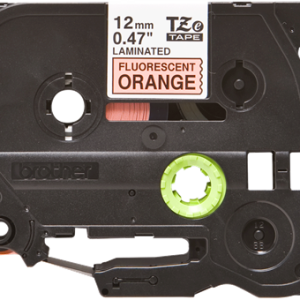 Alternative view of Brother TZe B31 Tape - Black on Orange Fluorescent - 12mm