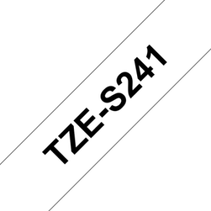 Brother TZe S241 Strong Adhesive Tape ? Black on White ? 18mm