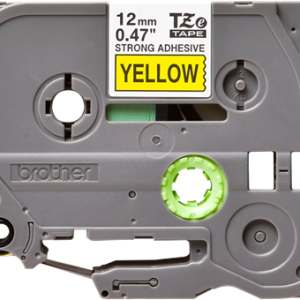 Alternative view of Brother TZe S631 Strong Adhesive Tape - Black on Yellow - 12mm